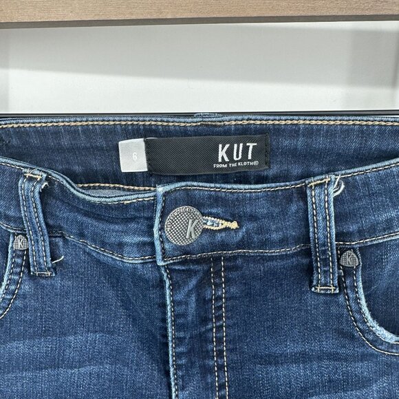 Kut from the Kloth Women's Skinny Jeans Distressed Hem Size 6‎ - Picture 3 of 9